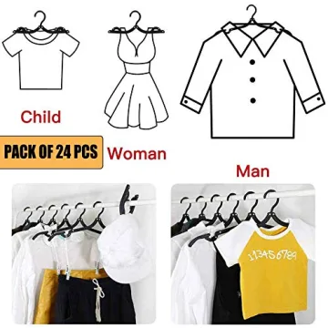 24 Pcs Foldable Travel Hangers Lightweight Anti-Slip