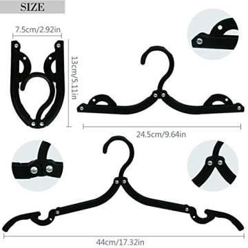 24 Pcs Foldable Travel Hangers Lightweight Anti-Slip