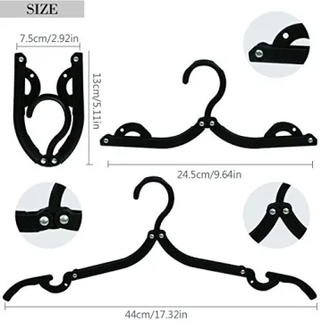 24 Pcs Foldable Travel Hangers Lightweight Anti-Slip
