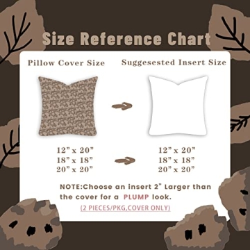 FIOUOVO Textured Farmhouse Throw Pillow Covers 18x18 Decorative Pillows for Bed Couch Pillows for Living Room Rustic Pillows Neutral Accent Cushion Cases Set of 2, Tan