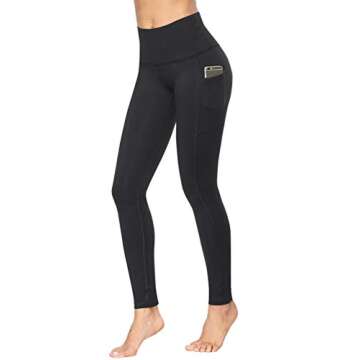 Fengbay 2 Pack High Waist Yoga Pants, Pocket Yoga Pants Tummy Control Workout Running 4 Way Stretch ...