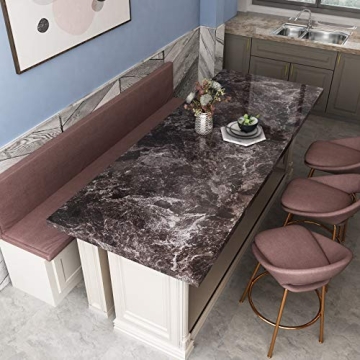 Transform Your Space with Livelynine Dark Marble Contact Paper