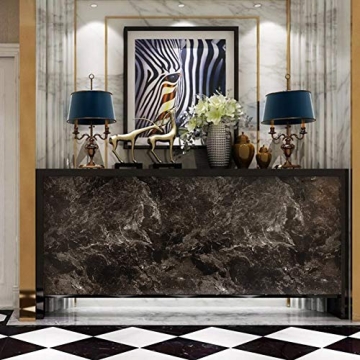 Transform Your Space with Livelynine Dark Marble Contact Paper