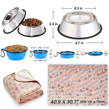 Lobeve Puppy Supplies Starter Kit - 39-Piece Set of Puppy Essentials and Dog Stuff. Includes Dog Leash, Toys, Bowl, Brushes, Water Bottles,and More. Perfect Welcome Home Gift for Your New Puppies