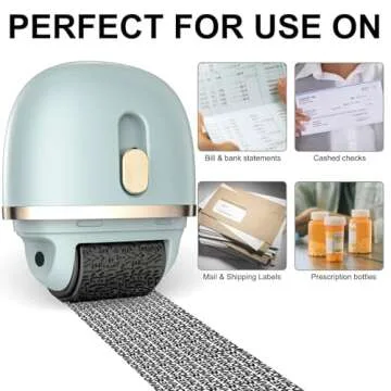 Lomil Identity Protection Roller Stamps - Wide Identity Theft Protection Stamp for ID Blockout with ...