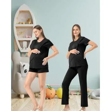 Rnxrbb Nursing Pajamas Set for New Moms and Breastfeeding