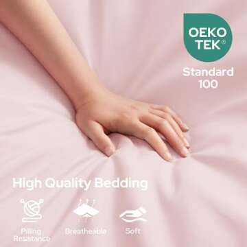 HOMEIDEAS Queen Size Bed Sheets - 6 Piece Set (Pale Pink) - Extra Soft Brushed Microfiber 1800 Beddi...
