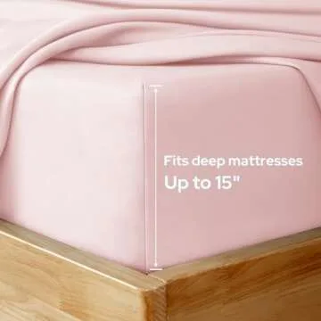 HOMEIDEAS Queen Size Bed Sheets - 6 Piece Set (Pale Pink) - Extra Soft Brushed Microfiber 1800 Bedding Sheets, Deep Pocket, Wrinkle & Fade Free