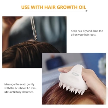 Eco-Friendly Silicone Scalp Massager for Hair Growth & Dandruff