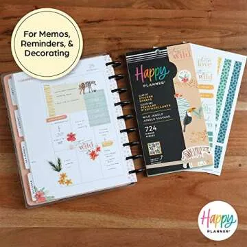 Happy Planner Jungle-Themed Sticker Pack for Creative Planning