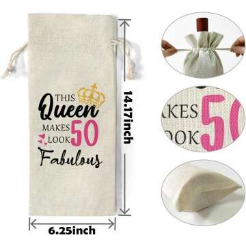 Unique 50th Birthday Gift for Women - Favor Bag