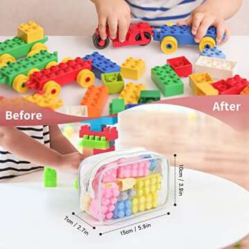 TISRATOK 12 PCS Clear Toiletry Bag for Women Men, Transparent Cosmetic Bag for Travel Makeup Organiz...