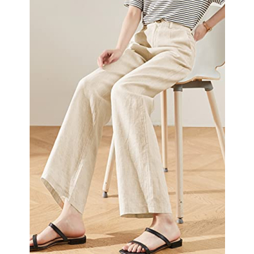 Hooever Womens High Waisted Wide Leg Pants for Summer