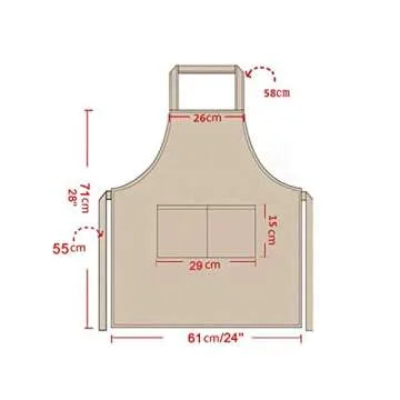 LOYHUANG Pink 6PCS Apron for Women Adult Unisex Durable with 2 Front Pockets Washable Chef Cooking Baking Kitchen Restaurant Crafting Painting Aprons