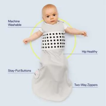 Nanit Breathing Wear Sleeping Bag – 100% Cotton Baby Sleep Sack - Works with Nanit Pro Baby Monitor to Track Breathing Motion Sensor-Free, Real-Time Alerts, Size Small, 3-6 Months, Blush Pink