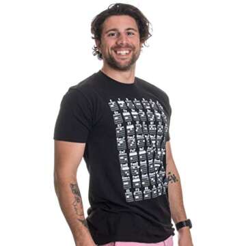 Ann Arbor T-shirt Co. Guitar Chord Chart | Cool Musician Guitarist Teacher Music Playing Notes T-Shirt - Black, Small
