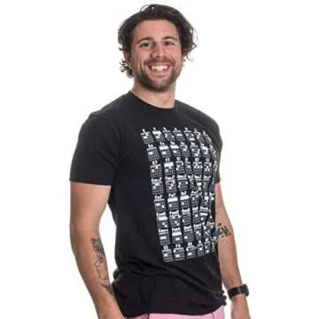 Ann Arbor T-shirt Co. Guitar Chord Chart | Cool Musician Guitarist Teacher Music Playing Notes T-Shirt - Black, Small