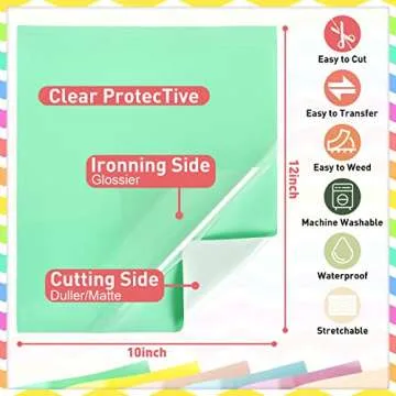 NICEVINYL Puff Vinyl Heat Transfer: 6PCS 3D Pastel Puff HTV Heat Transfer Vinyl Sheets 12"x10" Puffy Vinyl for Cricut Heat Press Iron on Vinyl Bundle Assorted Pastel Colors for Shirts