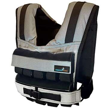 Gymnastics Power - Weighted Vest 6lb, 10lb, 12lb, 25lb, 35lb, 45lb, 60lb Removable Iron Weights for ...