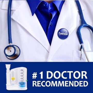 Incentive Spirometer Adult, Lung Exerciser Device, Breathing Trainer - 6000ML Inhale Volume Measurement, Equipped with Ball Flow Rate Indicator & Scale Indicator