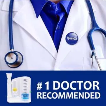 Incentive Spirometer Adult, Lung Exerciser Device, Breathing Trainer - 6000ML Inhale Volume Measurement, Equipped with Ball Flow Rate Indicator & Scale Indicator