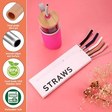 Tronco Set of 6 Eco-Friendly Stainless Steel Straws