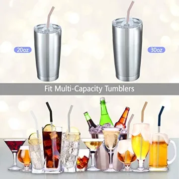 Tronco Set of 6 Eco-Friendly Stainless Steel Straws