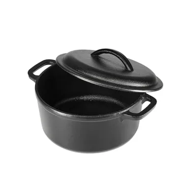 Cast Iron Mini Dutch Oven 2-Quart with Lid