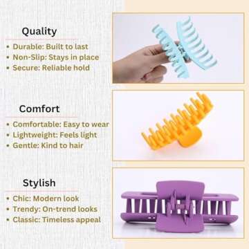 LuSeren Colorful Hair Clips - Perfect for All Hair Types