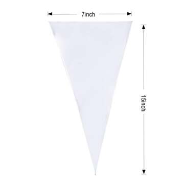 Cone Bag Treat Bags 100 PCS Clear Cello Goody Bags