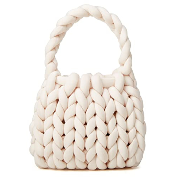 Handmade Woven Polyester Knit Clutch Bag for Women