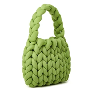 Handmade Woven Polyester Knit Clutch Bag for Women