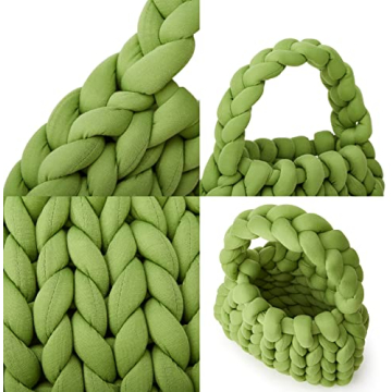 Handmade Woven Polyester Knit Clutch Bag for Women