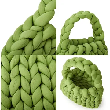 Handmade Woven Polyester Knit Clutch Bag for Women