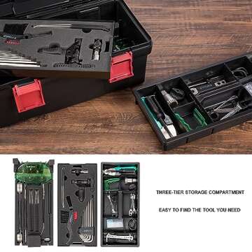 Bike Tool Kit with Storage Case - 35 PCS Bicycle Repair Tool Set Portable - Bike Maintenance Tools for Road Bikes and Mountain Bikes