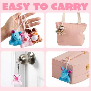 JOYIN 28 Pack Valentines Day Gifts Cards for Kids with Animal Plush Toy Key Chain Stress Relief Fidget Toy for Valentine's Classroom Exchange Cards and Valentines Party Favor