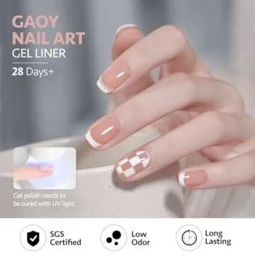 GAOY White Swirl Gel Nail Polish - DIY Nail Art at Home