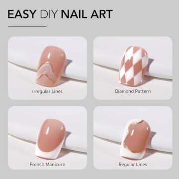 GAOY White Swirl Gel Nail Polish - DIY Nail Art at Home