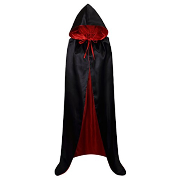 VGLOOK Reversible Hooded Cape for Halloween and Christmas