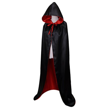 VGLOOK Reversible Hooded Cape for Halloween and Christmas