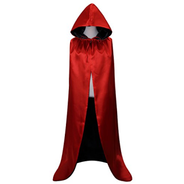 VGLOOK Reversible Hooded Cape for Halloween and Christmas