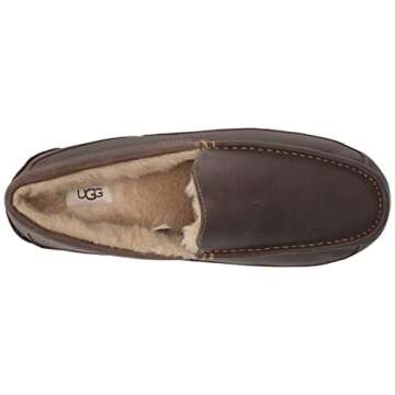 UGG Men's Ascot Slipper - Luxurious Tan Leather Comfort