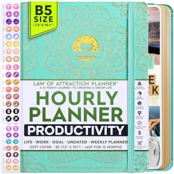 Law of Attraction Planner 2025 for Productivity & Life Goals with Stickers