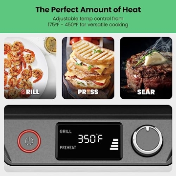 Chefman 5-in-1 Digital Panini Press Grill - Versatile Cooking