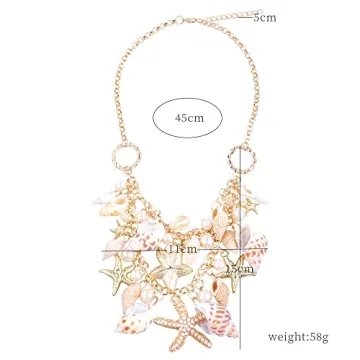 Bethynas Bohemian Shell Necklace for Summer Style