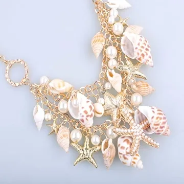 Bethynas Bohemian Shell Necklace for Summer Style