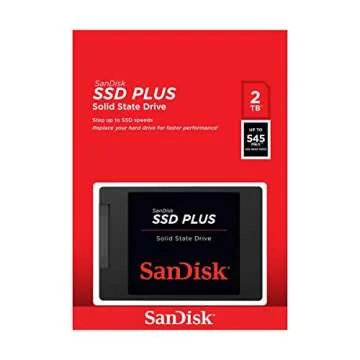 SanDisk SSD PLUS 2TB Internal SSD - SATA III 6 Gb/s, 2.5"/7mm, Up to 545 MB/s - SDSSDA-2T00-G26