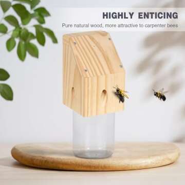 Best Bee Trap for Outdoor Carpenter Bee Protection - 2 Pack