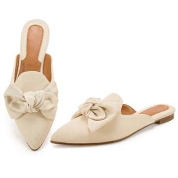 Rilista Stylish Flat Mules for Women – Comfortable Almond Toe Mules