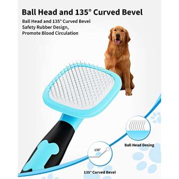 Glendan Dog Brush & Cat Brush - Slicker Pet Grooming Brush